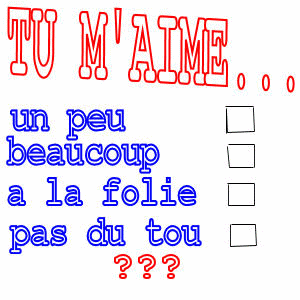 tu m'aime